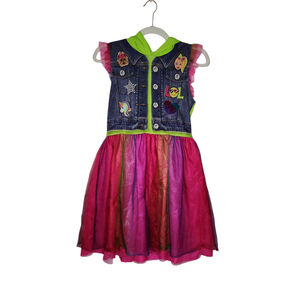 Girls' Nickelodeon Jojo Siwa Costume Dress XL/XG (14/16) Green Pink